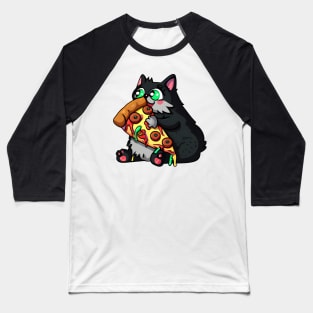 Fat cat eating pizza Baseball T-Shirt